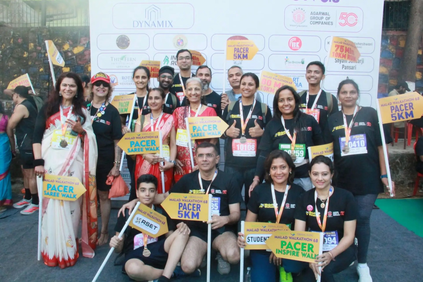 Pacers and participants from a previous Malad Walkathon